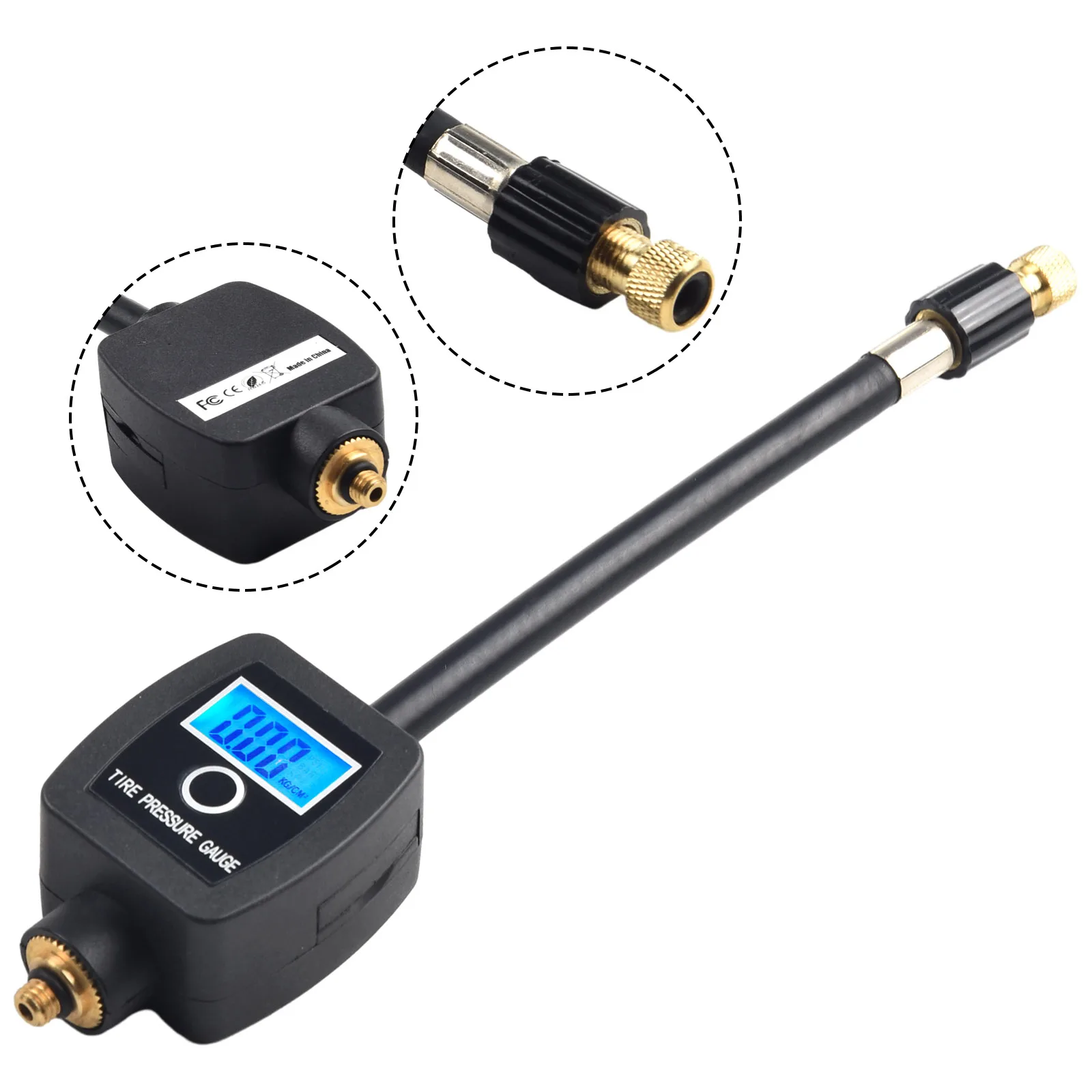

Bike Bicycle Digital Tyre Pressure Gauge For Schrader-and-Presta Valves Bike Bicycle Digital Tyre Pressure Gauge