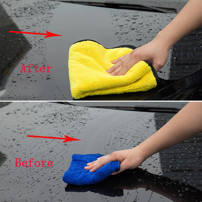 Microfiber Car Towel Car Wash Towel Detailing Care Cleaning Drying Cloth 1/2PCS