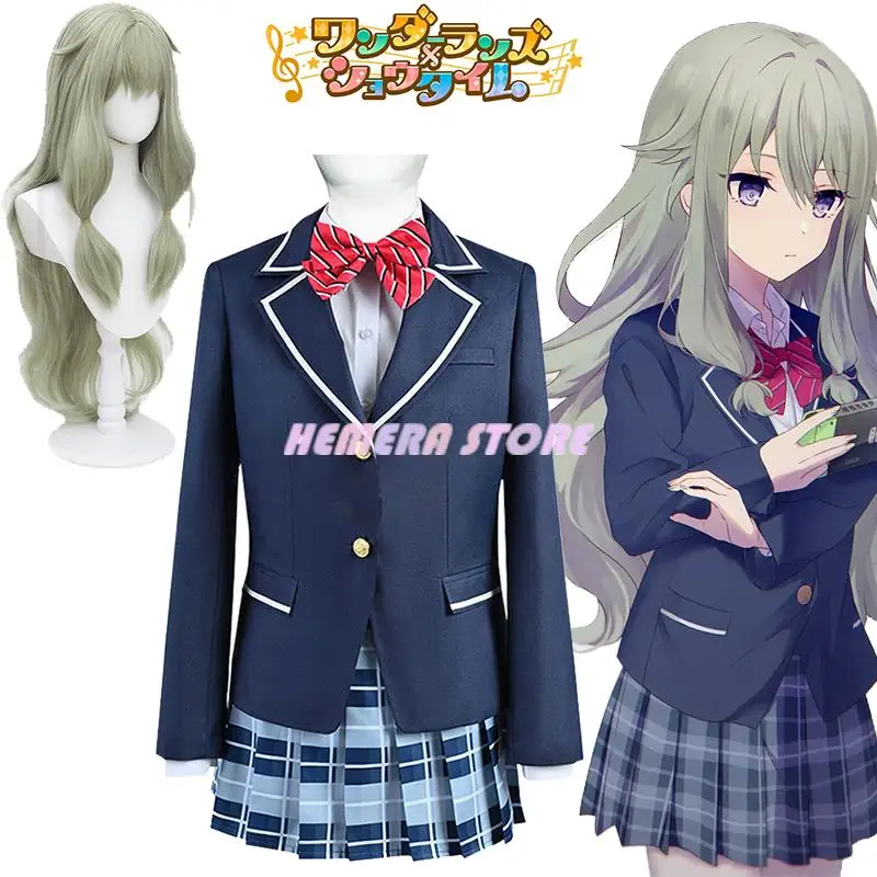 

Wonderlands X Showtime Kusanagi Nene Cosplay Costume Wig Project Sekai Colorful Stage Kamiyama High School Uniform Skirt Clothes