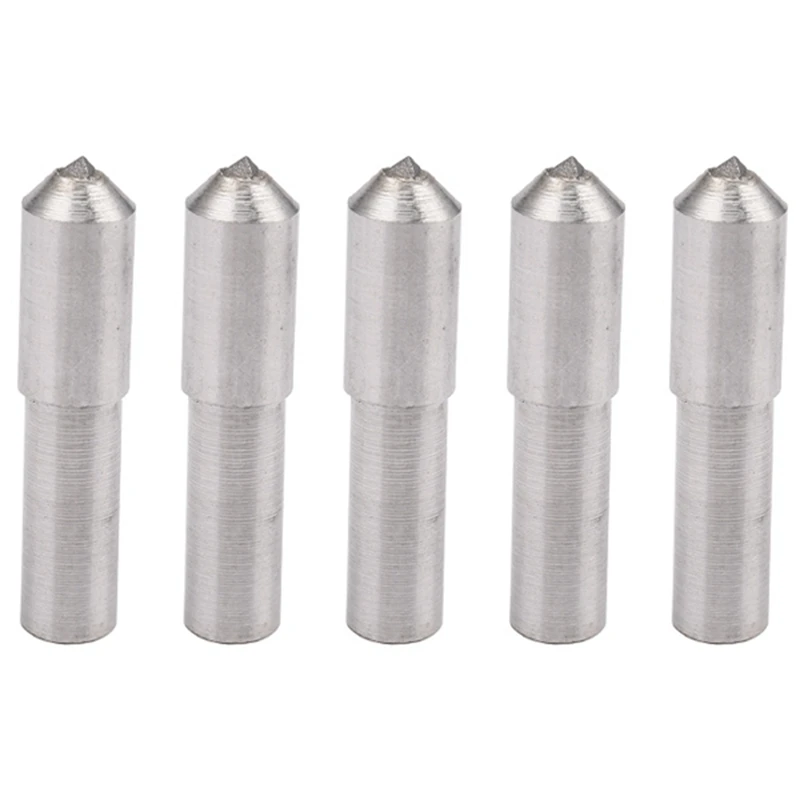 

5Pcs Round Diamond Pen Grinding Wheel Single Point Abrasive Tool Silver Dressing Pen Dresser Grinder Holder