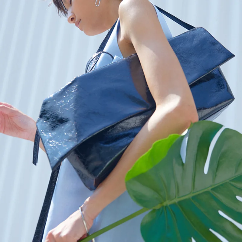 Fashion Designer Bag Oil Wax Leather Shoulder Bag Large Tote Bags for Women Handbag Luxury High Quality Soft Crossbody Bags Chic