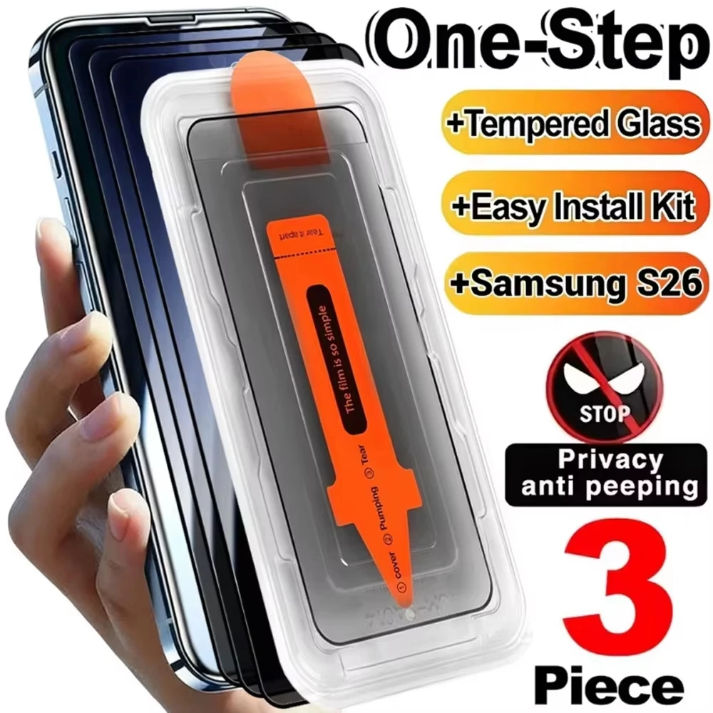 Protector de pantalla de privacidad de fácil instalación sin polvo para iPhone 17 Pro Max 17 Air 16 15 11 12 13 14 Plus XS 16e vidrio oleofóbico