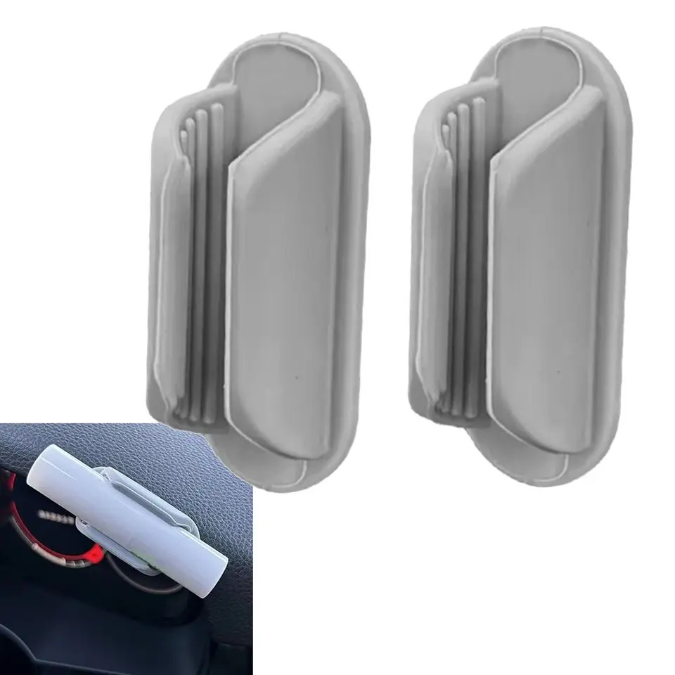 2-Pack Silicone Lip Balm Holders For Car Vents - No-Melt Storage Solution For Lipstick & Balms