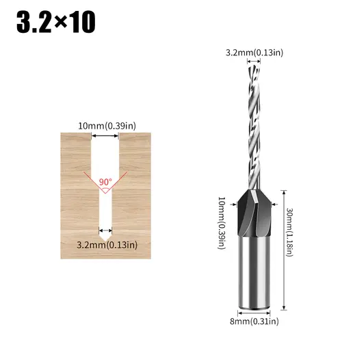 Woodworking Limit Four Edge Countersink Drill Alloy Drill Cone Drill Adjustable Depth Step Drill Screw Countersink Drill Bit - Image 11