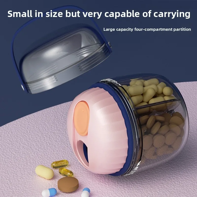 New Medicine Storage Box Pill Organizer Waterproof Pill Box Portable Pill Case for Travel Vitamin Fish Oils Holder Container