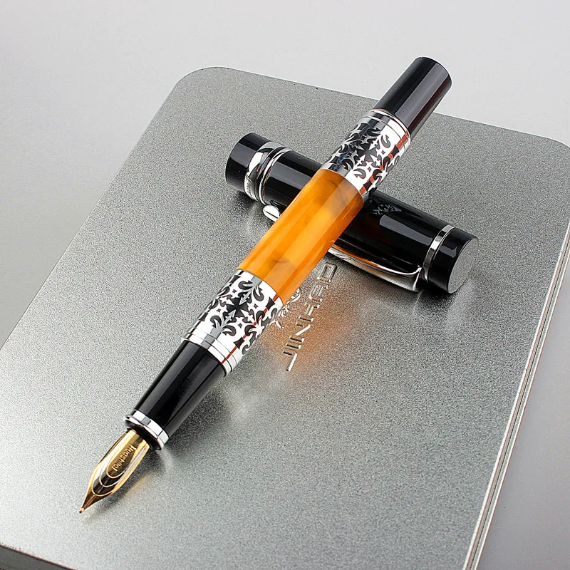 Luxury Quality Metal Resin Colour orange School Supplies Student Office Stationery 0.5mm Nib Fountain Pen New ремкомплект для rudy project temple orange colour ac210016