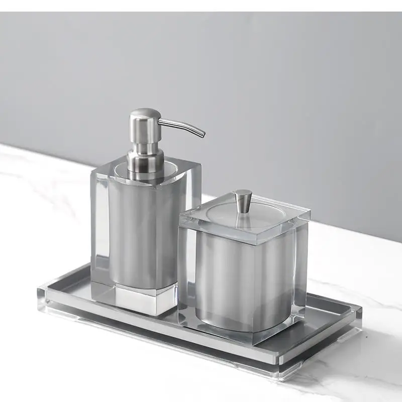 

Bathroom Accessories Set Soap Dispenser Scandinavian Minimalist Press Lotion Sub-bottle Cotton Swab Box Hand Sanitizer Bottle