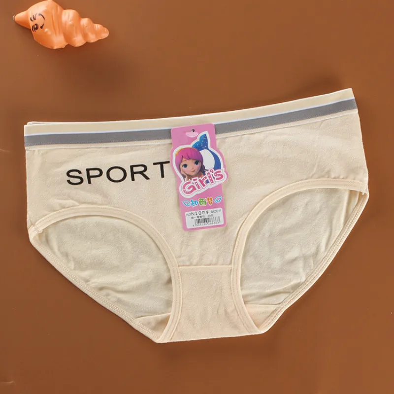 3pc/Lot Girls Underwear Cotton 8-12-14 Years Old Sports Breathable Briefs  Pupils Children Student