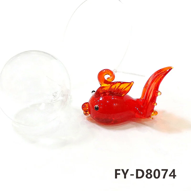 Floating Marine Animal Mini Figurine Pendant - Cute Glass Ocean Creatures Ornaments