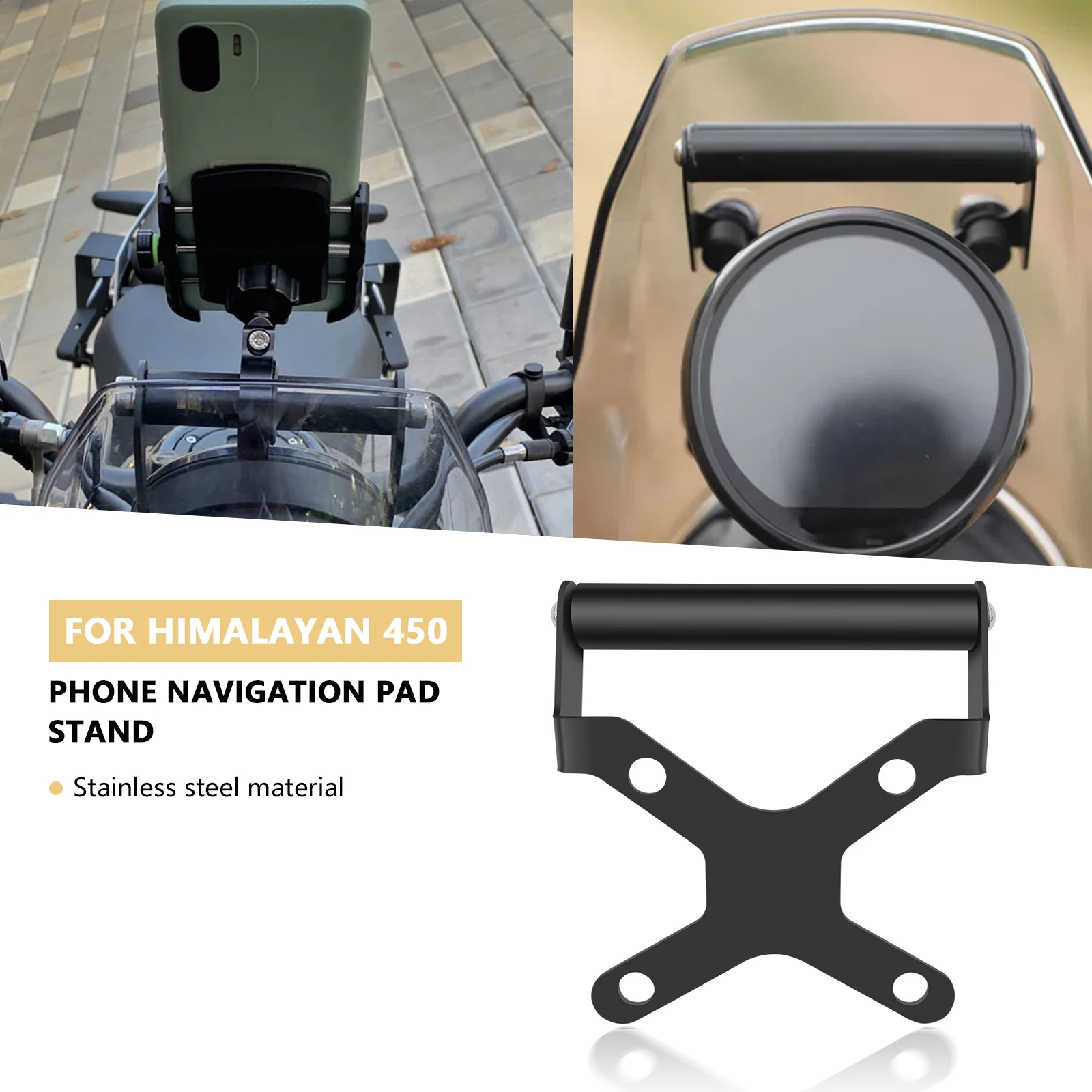 For Himalayan 450 himalayan450 Motorcycle Accessories Phone Holder Stand GPS Navigation Plate Bracket motorcycle bracket