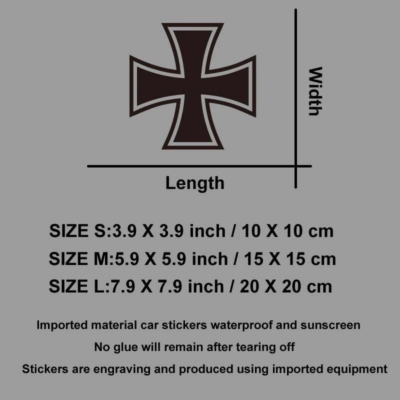 Iron Cross Car Sticker – Distinctive Decor