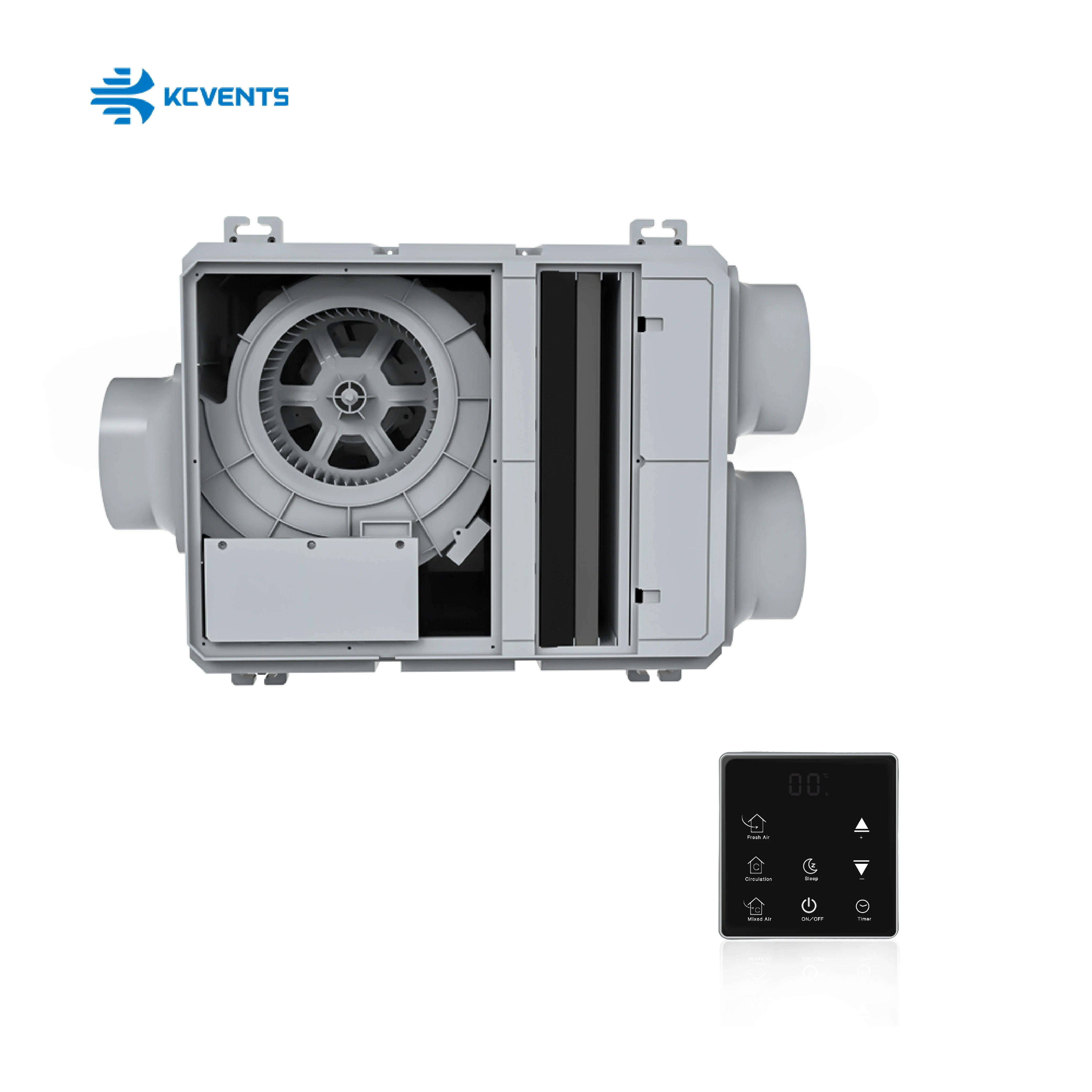 Positive Pressure Unit Fresh Air System Air Purifier With Hepa Filter Smart Controller For Home
