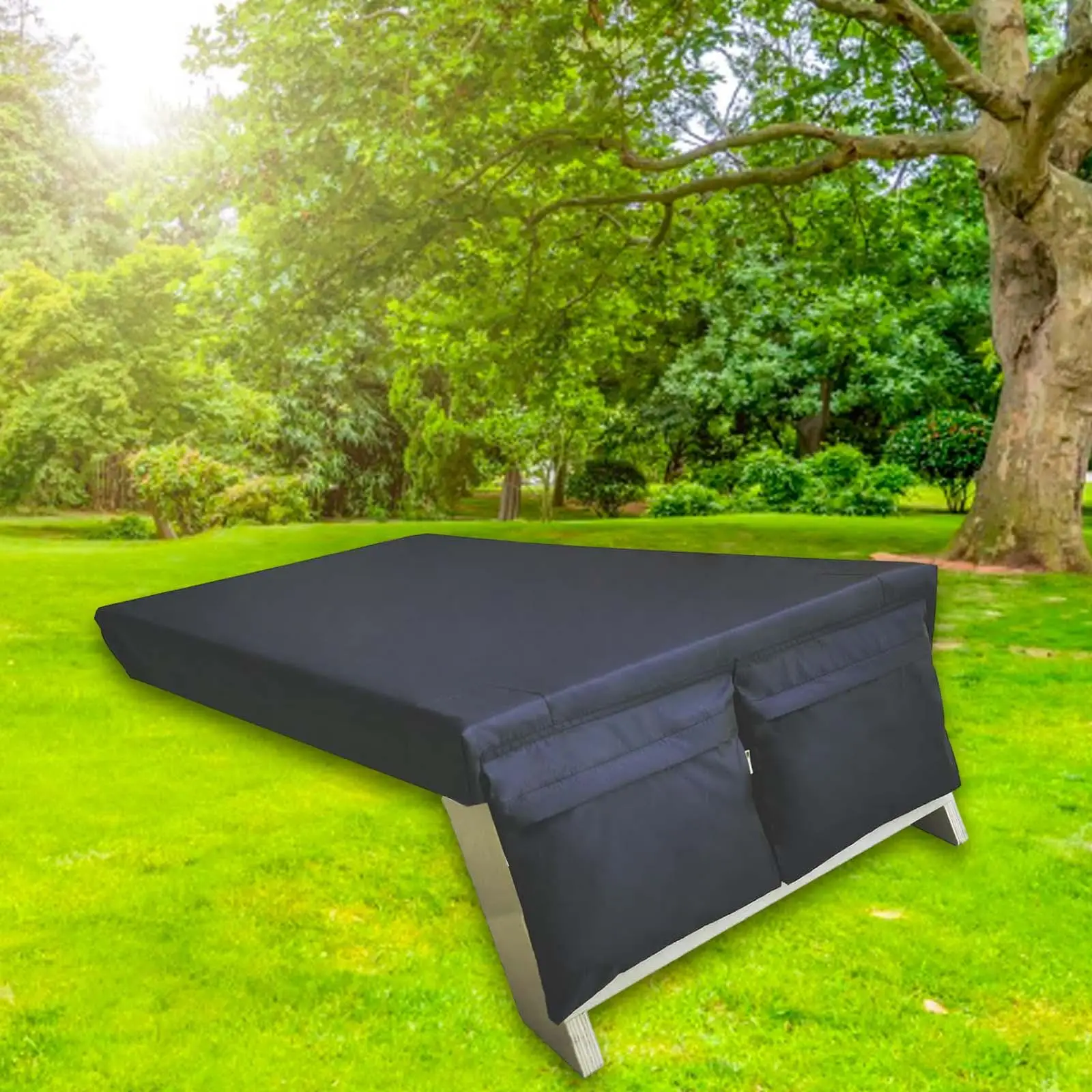 

Cornhole Covers with Pockets for Accessories Bags Storage Drawstring Design Regulation Size Dustproof Protector Protective Cover