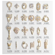 

2pcs Florals Rabbit Latin Cross Pearl Zircon Decorations With Alloy For Nail Manicure Beauty