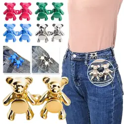 Adjustable Bear Tighten Waist Button Pin Waist Extender Pant Waist Tightener Fashion Detachable Jean Button Pin
