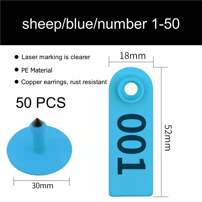 sheep blue 50 pcs