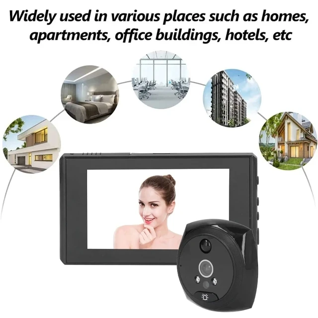 1080P Smart Video Doorbell without Wifi Digital Door Viewer Peephole PIR Motion Detection Night Vision Video Door Camera 5