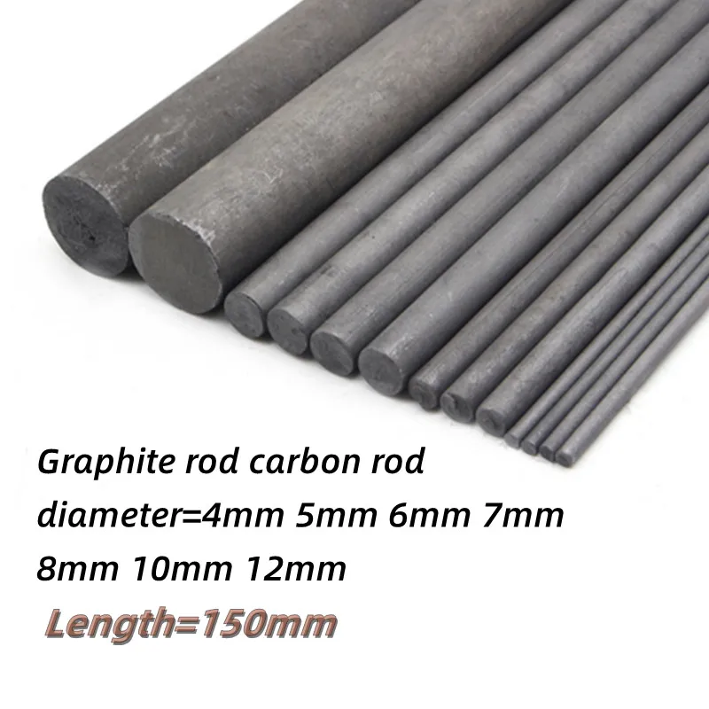 Length 150mm Carbon Rod Graphite Rods Black Graphite Electrode Mayitr