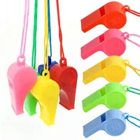 Mini Plastic Whistle with Rope for Kids Professional Football Soccer Basketball Cheerleading Referee Whistle Children Toys Gifts 1
