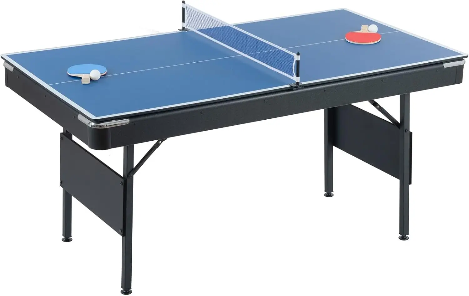 2025-hot3 in 1 Pool Ping Pong Dining Combo, 65.75in Foldable Billiard/Table Tennis,With Billiard and Tennis Paddles Accessories