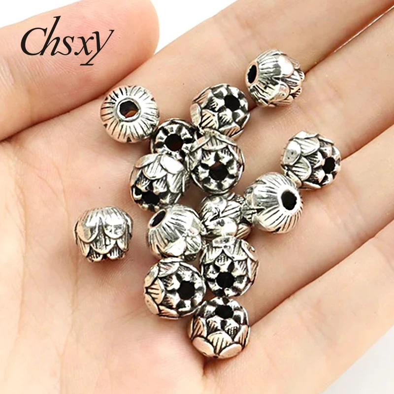 

10pcs 8x9mm Vintage Lotus Alloy Beads Tibetan Silver Color Flower Spacer Beads Fit Making DIY Bracelets Jewelry Accessories Bulk