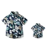 Seaside Holiday Dad-son Matching Summer Shirt Beach Style Short-sleeved Flower Shirt Family Matching Shirts Dad and Son Shirts 1