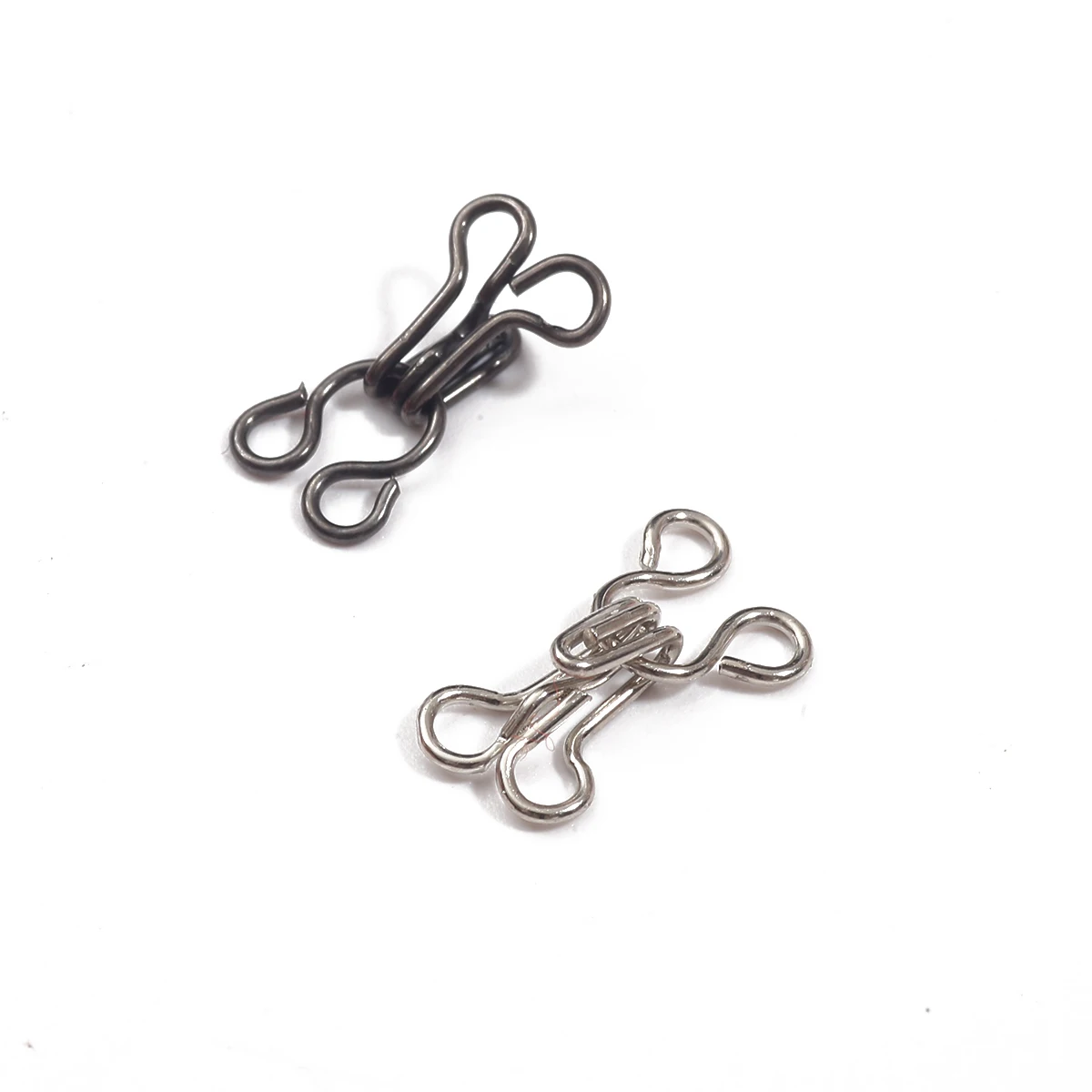 24Sets GunMetal/Rhodium Concealed Mental Hooks and Eyes Closure Sewing Closure for Bra Trousers Skirt Garment Sewing Accessories 5