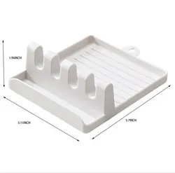 Multi-Function Kitchen Utensil Holder and Lid Rack (1pc white)
