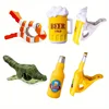 2pcs Beach Towel Clip, Crocodile, Beer Bottle, Clownfish Leisure Chair Towel Clamp, Large Plastic Clothes Clip 1