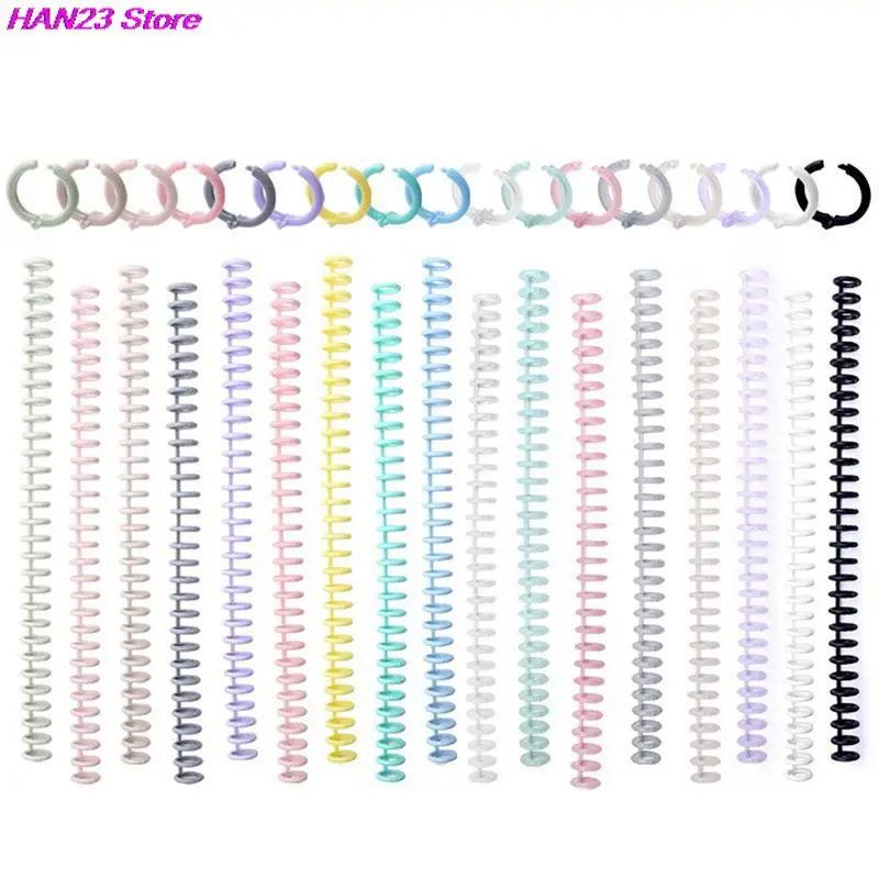 30 Holes 12mm/22mm Loose-leaf Plastic Binding Ring Spring Spiral Rings Binder Strip DIY A4 Paper Notebook Stationery 1PC