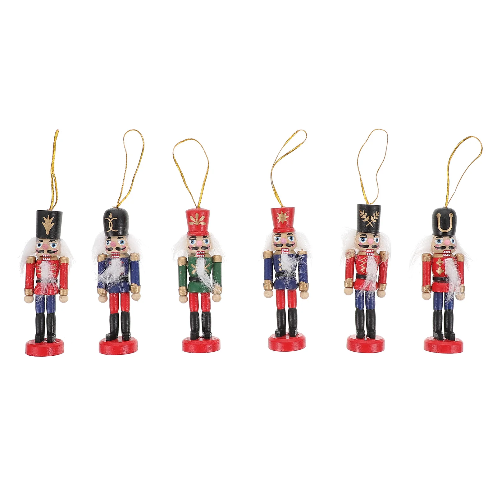 

Wooden Nutcracker Figures Christmas Tree Hanging Nutcracker Wood Nutcracker Miniature Toys Wooden Nutcracker