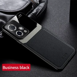 Custodia per telefono in pelle di lusso con texture, shockproof