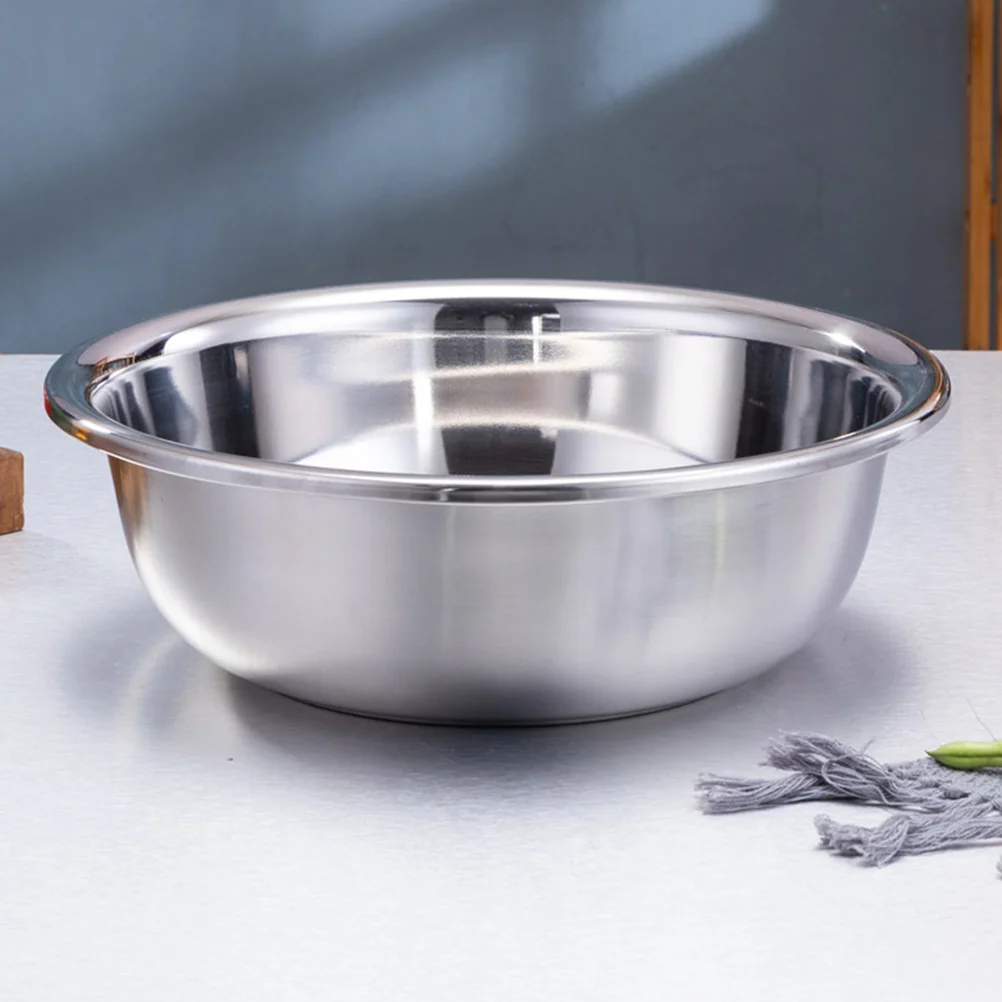 StainlessSteel Basin SoupBowl KitchenFixture HomeTableware PracticalLaundryTub VegetableWasher KitchenSinks
