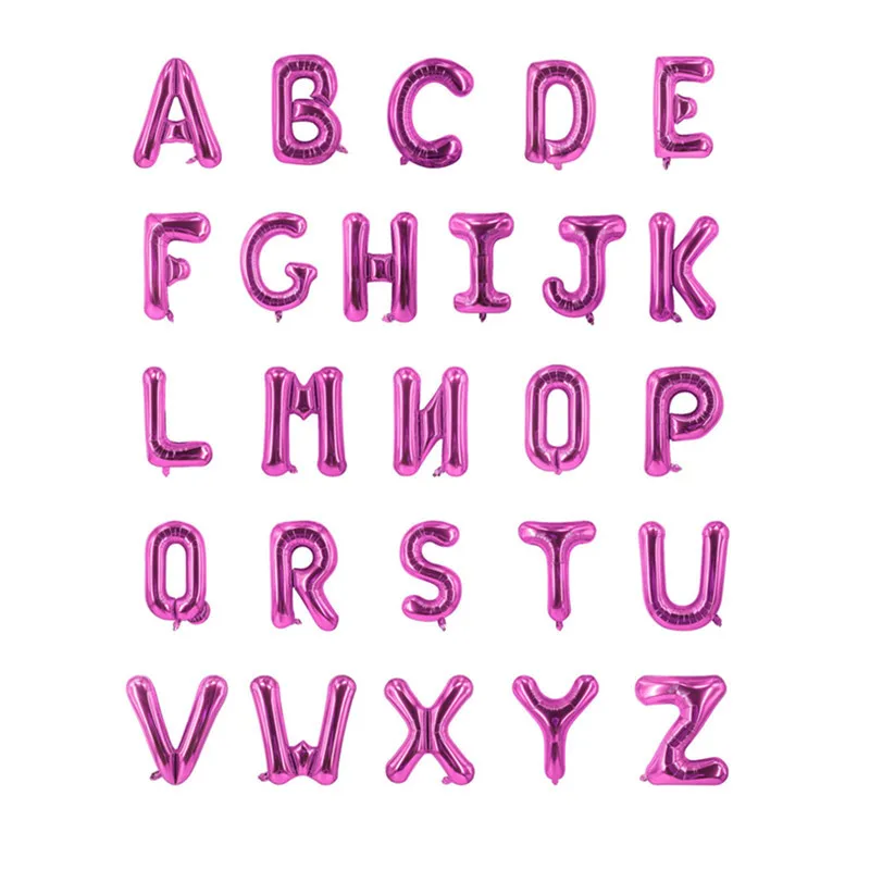 50Pcs Thin Edition 16 Pollici Lettera Rossa Palloncino In Foglio Di Alluminio Rosa Rossa Decorazione Di Nozze Palloncino In Pellicola Di Alluminio All