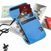 Passport Wallet RFID Blocking Neck Pouch Card Holder Pickpocket Proof Bag With Adjustable Neck Strap For Passport Document Phone 4