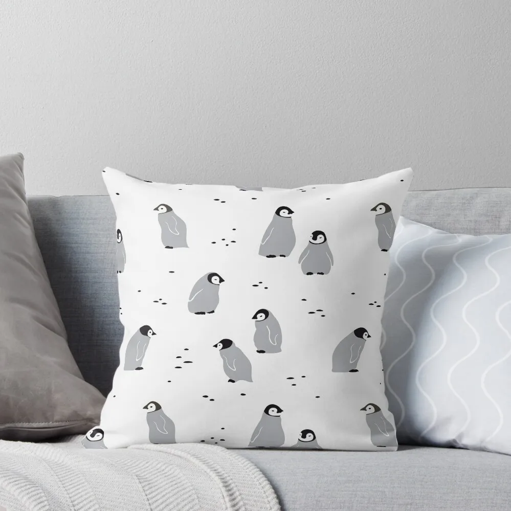 

Baby Emperor penguin Chicks Throw Pillow Decorative pillow case Sofa Cover