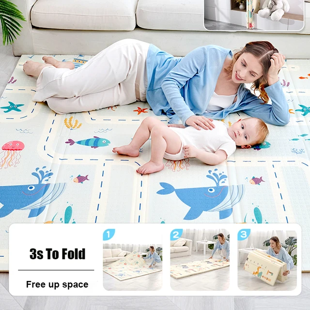 200*180cm XPE Mat Play Mat Toys For Children Nursery Crawling Pad Folding Mat Baby Carpet Game Playmats Educational Toy Gift 2