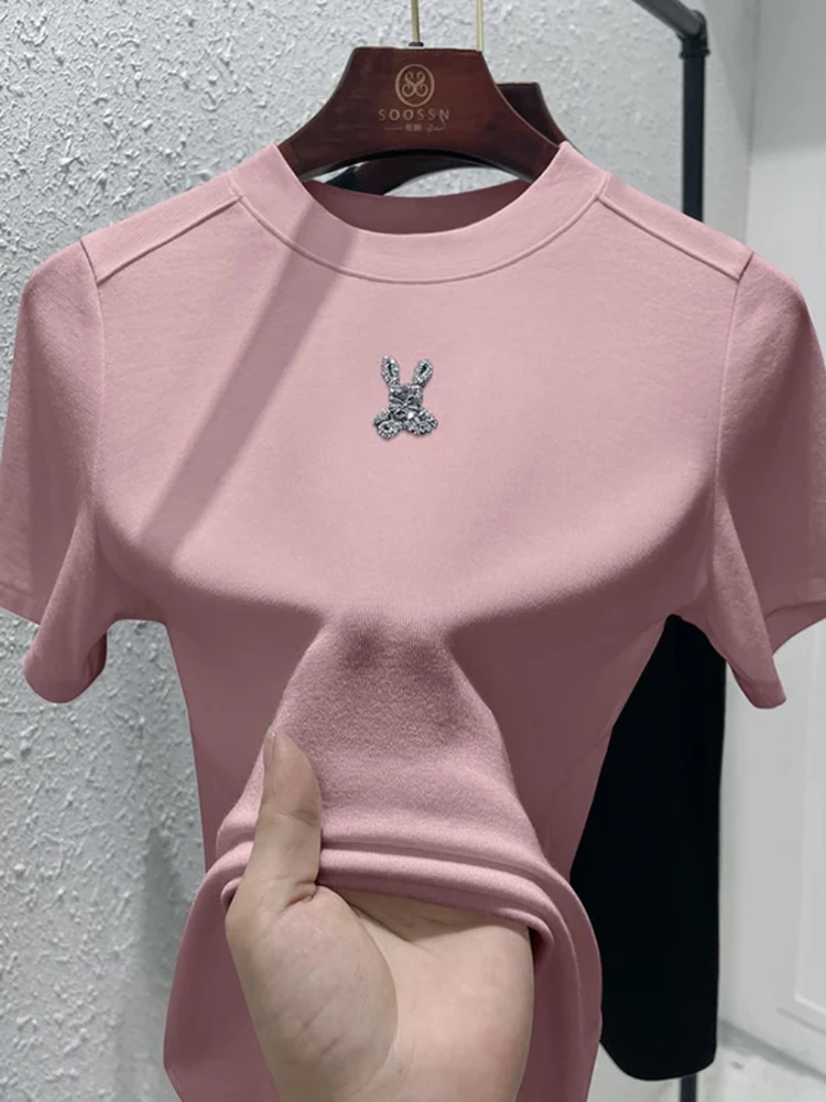 【AMBLER】 Three stars embroidered short sleeve t-shirt New Novelty 2019 Men Embroidery stars 7 4 T Shirts T-Shirt