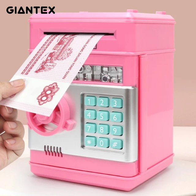 Tirelire électronique pour enfants, coffre-fort, pièces de monnaie  numériques, dépôt d'argent, mini machine iko, cadeaux de Noël pour enfants  - AliExpress