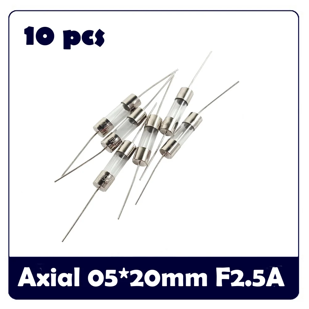 5*20mm Axial Lead Glass Fuse Fast Blow 0.5A 1A 1.5A 2A 3A 3.15A 4A 5A 6.3A 7A 8A 10A 12A 12.5A 15A 20A 25A 250V 10 PCS glass fuse kit