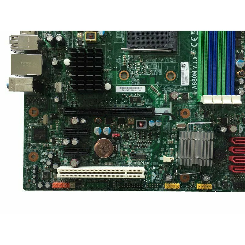 100% Working Desktop Motherboard For lenovo ThinkCentre A63 M77 A880M V1.0 03T6227 RS880PM-LM System Board Fully Tested
