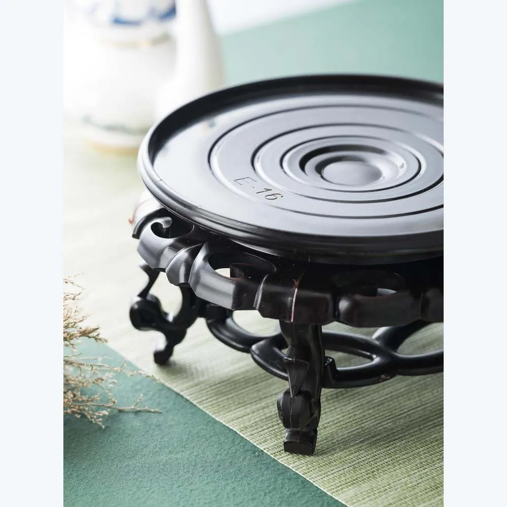23-29cm Plant Stand Plastic Display Stand Base Plant Holder Black Fishbowl Indoor Holder Vase Display