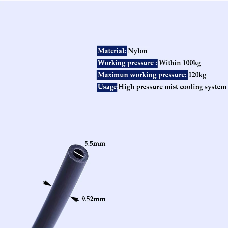 100m/roll 3/8 Inch High Pressure Nylon Tube Pipe Inner Diameter 5.5mm Outter Diameter 9.52mm For Garden Mist Cooling System 4