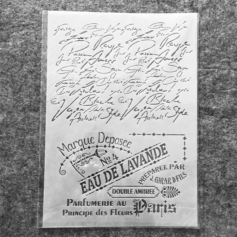

A4 29cm French Words Paris DIY Craft Layering Stencils Wall Painting Scrapbooking Stamping Embossing Album Decorative Template