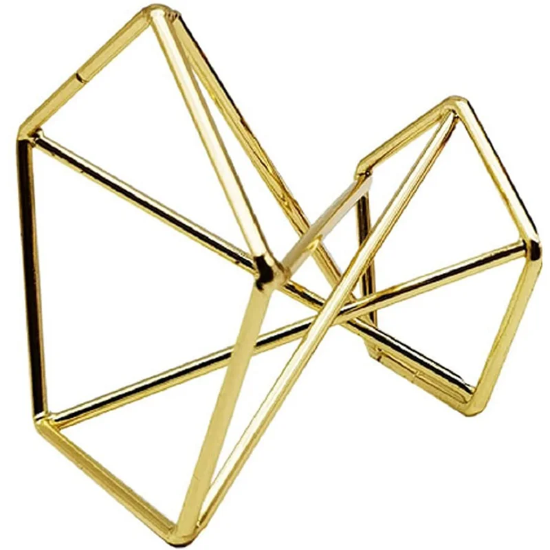 18 Pcs Geometric Air Plant Holder Airplants Rack Metal Plants Stand Planter Shelves Himmeli Decor Tillandsia Containers-TFBC