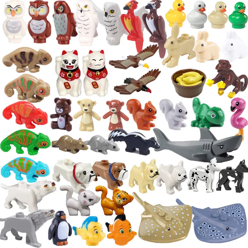 moc-city-animal-building-blocks-fortune-cat-dog-penguin-more