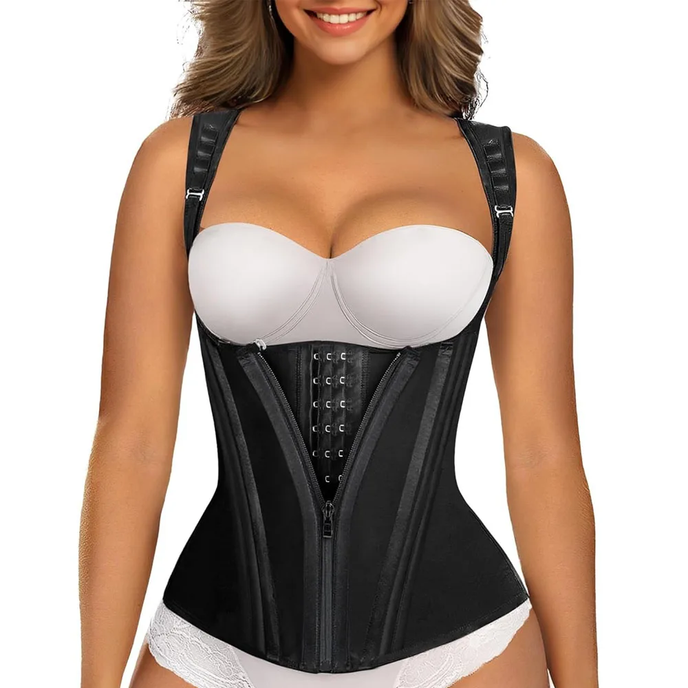 Taillentrainer-Korsett für Frauen Bauchkontrolle Sport-Gürtel Sanduhr-Taille Cincher Bodyshaper mit Stahlverstärkung – Detail 1