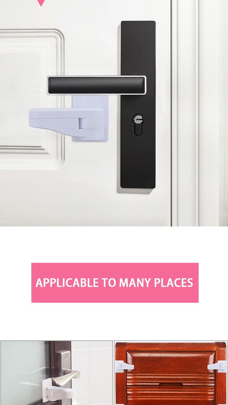 Universal Door Lever Lock Child Baby Safety Lock Rotation Proof Professional Door Adhesive Security Latch Multi-functional