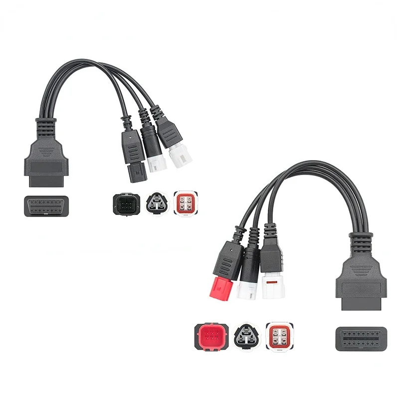 

Yamaha 3 IN 1 Motorcycle Adapter Honda 6pin Diagnostic Fault Code Reader Connector Extension Conversion Cable Car Acesssories