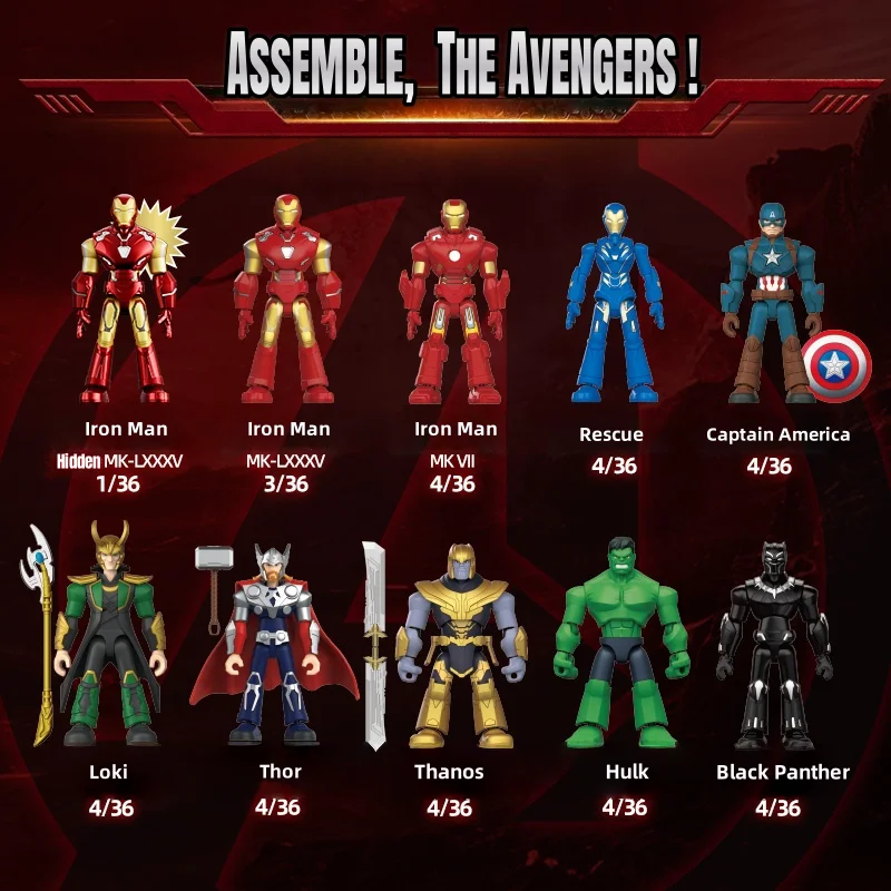 BLOKEES Galaxy Version 1 Marvel Heroes Building Blocks Thanos Loki